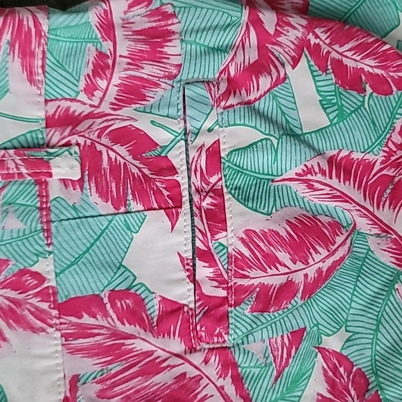 Caribbean Joe Pink and Green Bermuda Shorts Vibrant Style - Picture 7 of 8